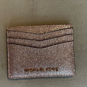 Michael Kors rose gold card wallet